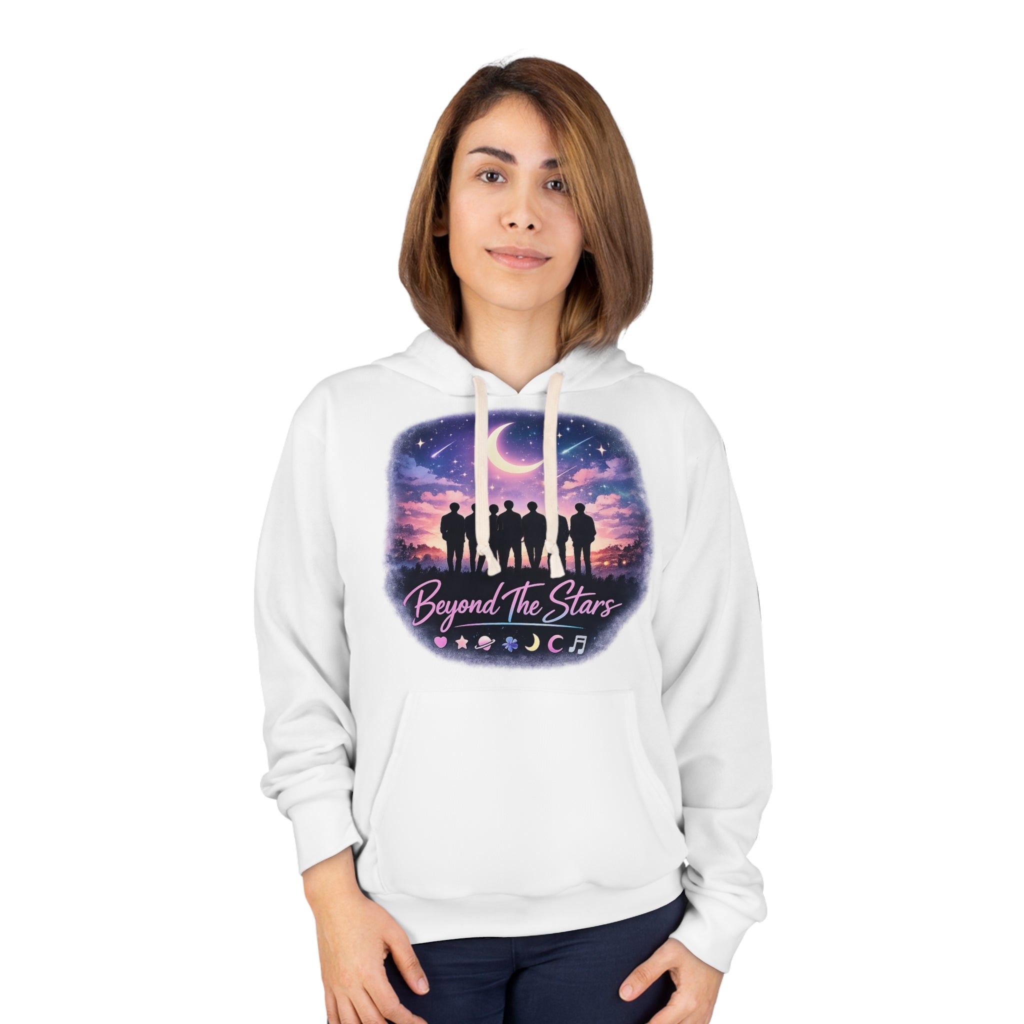 Beyond The Stars Crewneck Hoodie — “7” Cosmic Purple Design
