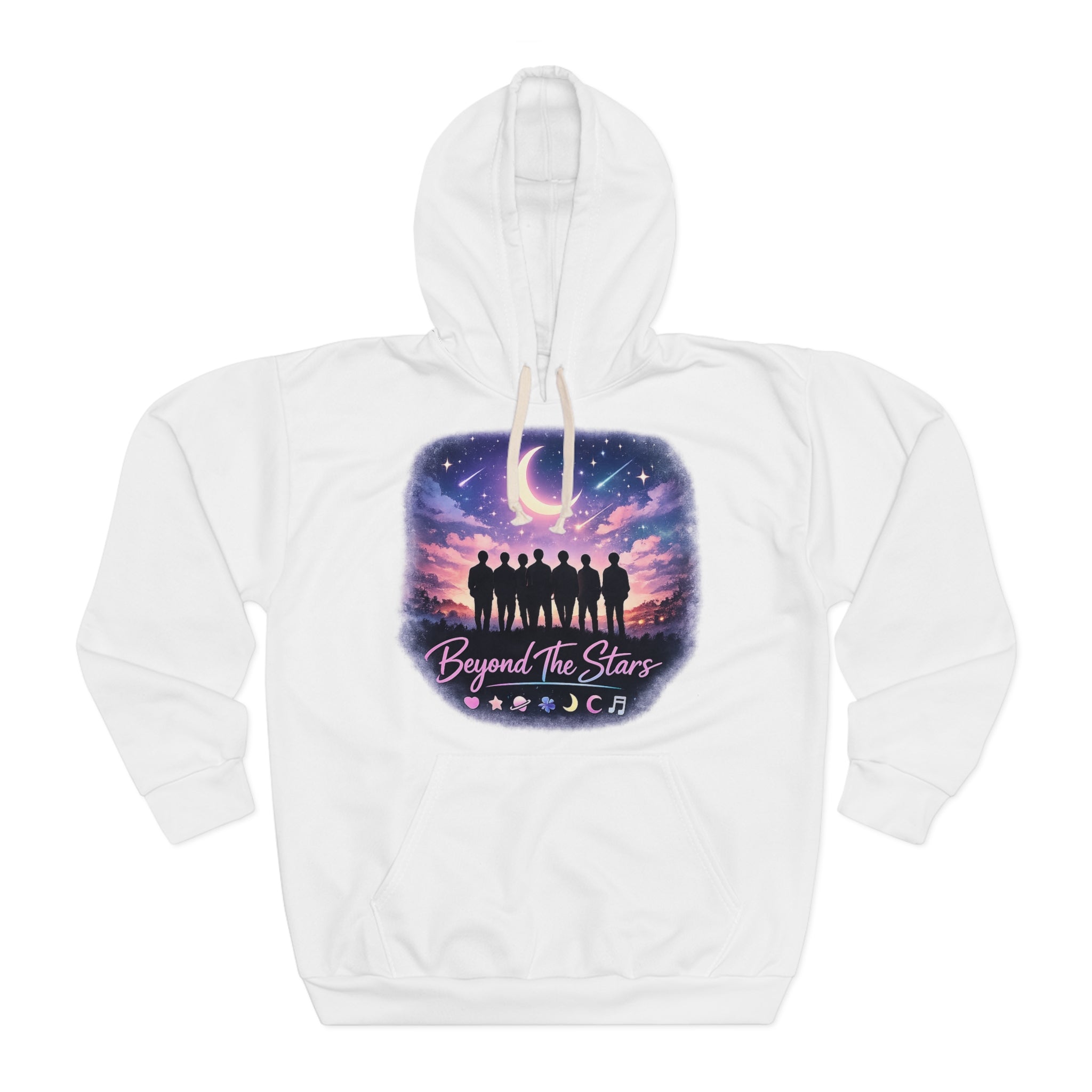 Beyond The Stars Crewneck Hoodie — “7” Cosmic Purple Design